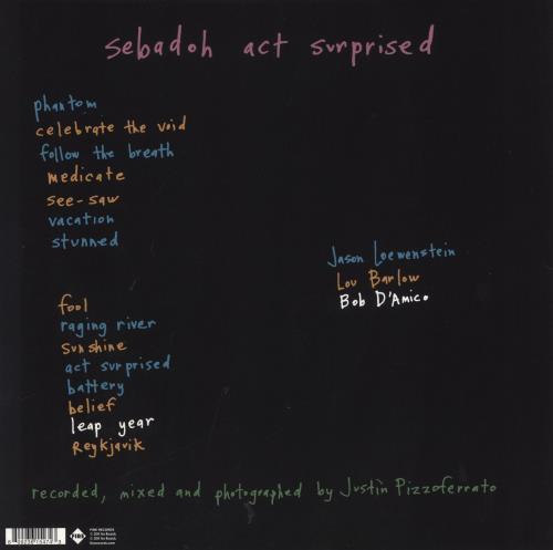 Sebadoh Act Surprised - White Vinyl vinyl LP album (LP record) UK SDHLPAC835540