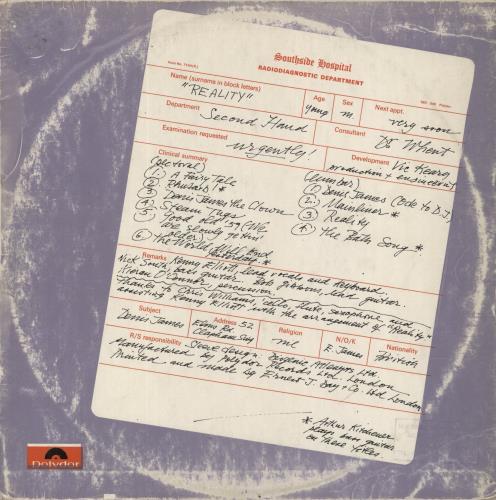 Second Hand Reality vinyl LP album (LP record) UK SXHLPRE654784