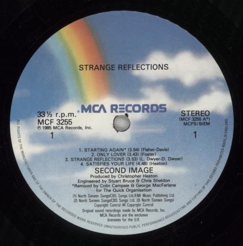 Second Image Strange Reflections vinyl LP album (LP record) UK UECLPST576719