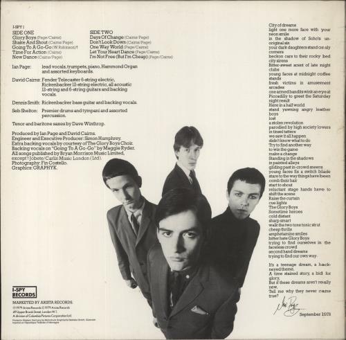 Secret Affair Glory Boys vinyl LP album (LP record) German AFFLPGL150964