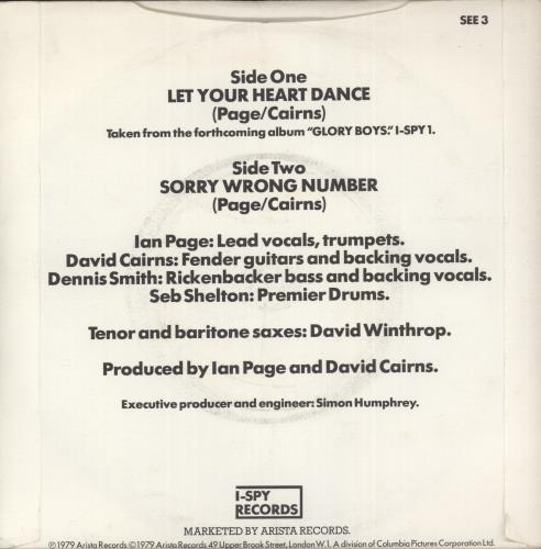 Secret Affair Let Your Heart Dance + Picture Sleeve 7" vinyl single (7 inch record / 45) UK AFF07LE82303