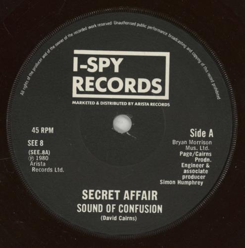 Secret Affair Sound Of Confusion - Solid 7" vinyl single (7 inch record / 45) UK AFF07SO599529