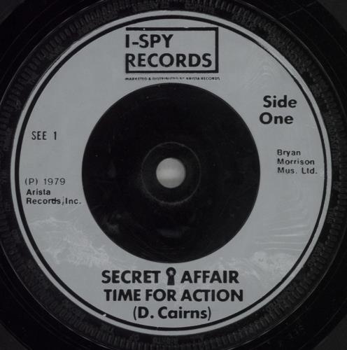 Secret Affair Time For Action - Black sleeve 7" vinyl single (7 inch record / 45) UK AFF07TI81396