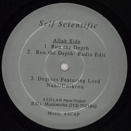 Self Scientific Run The Depth / Degrees 12" vinyl single (12 inch record / Maxi-single) US 2EY12RU757673