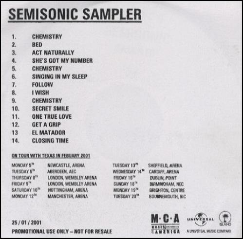 Semisonic Sampler CD-R acetate UK ONCCRSA197687