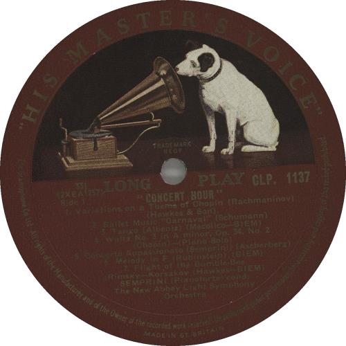 Semprini Concert Hour vinyl LP album (LP record) UK 1N1LPCO660987