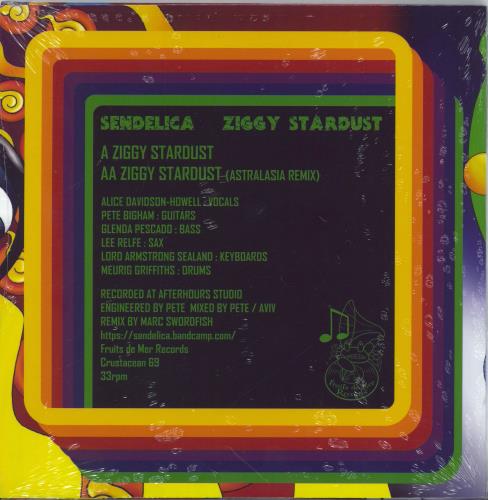 Sendelica Ziggy Stardust - Red Vinyl + Shrink 7" vinyl single (7 inch record / 45) UK 26O07ZI767052