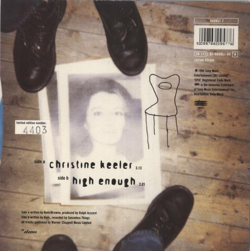 Senseless Things Christine Keeler - Blue Vinyl + Numbered 7" vinyl single (7 inch record / 45) UK SEN07CH248592