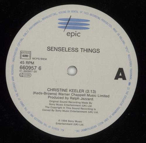 Senseless Things Christine Keeler 12" vinyl single (12 inch record / Maxi-single) UK SEN12CH553518