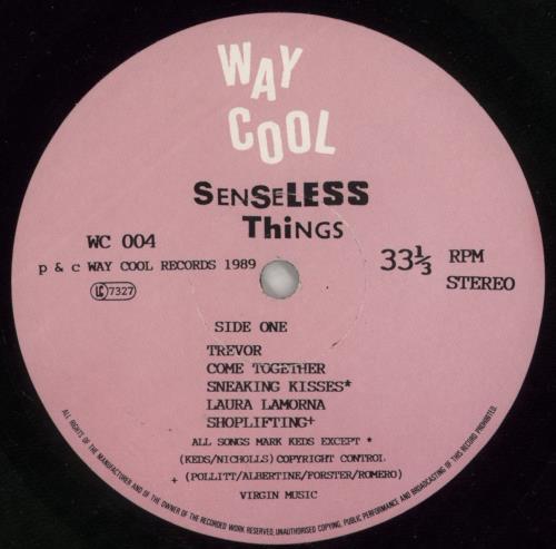 Senseless Things Postcard C.V. vinyl LP album (LP record) UK SENLPPO368735