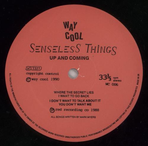 Senseless Things Up And Coming 12" vinyl single (12 inch record / Maxi-single) UK SEN12UP05825
