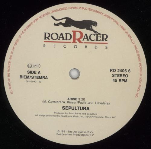 Sepultura Arise 12" vinyl single (12 inch record / Maxi-single) Dutch SEP12AR653201