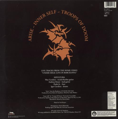 Sepultura Arise 12" vinyl single (12 inch record / Maxi-single) Dutch SEP12AR653201