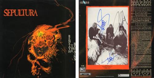Sepultura Beneath the Remains - AUTOGRAPHED vinyl LP album (LP record) Brazilian SEPLPBE318711