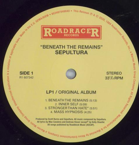 Sepultura Beneath The Remains 2-LP vinyl record set (Double LP Album) UK SEP2LBE819973