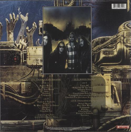 Sepultura Chaos A.D. - 180 Gram Vinyl - Sealed 2-LP vinyl record set (Double LP Album) UK SEP2LCH869490