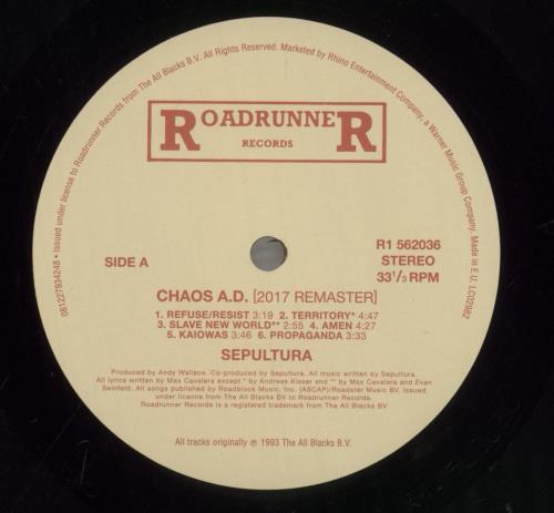 Sepultura Chaos A.D. - 180gm 2-LP vinyl record set (Double LP Album) UK SEP2LCH813987