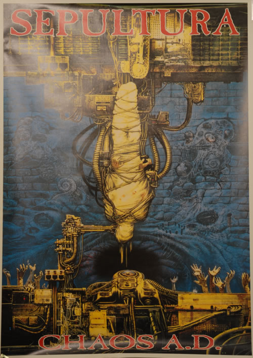 Sepultura Chaos Ad poster UK SEPPOCH74399
