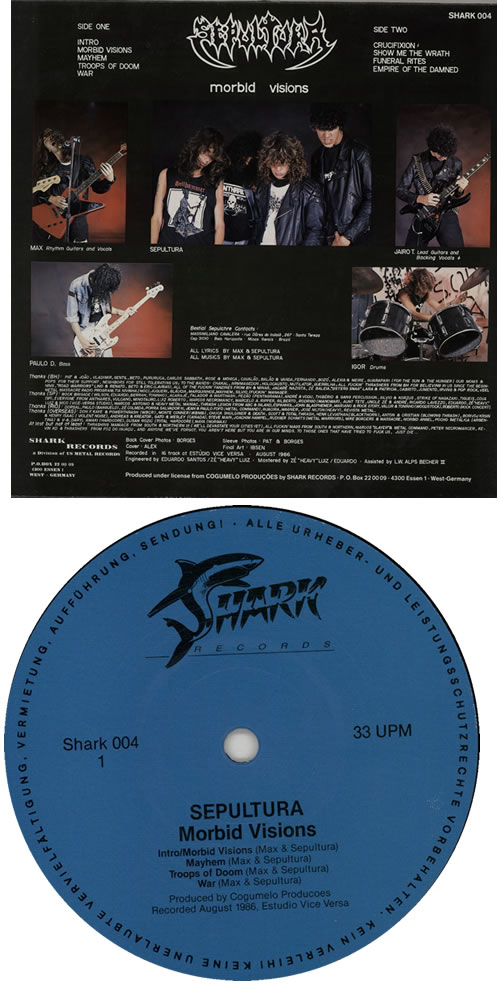 Sepultura Morbid Visions - Blue Label Design vinyl LP album (LP record) German SEPLPMO579093