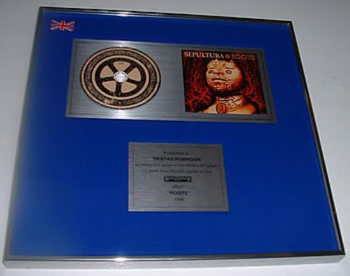 Sepultura Roots award disc UK SEPAWRO310770