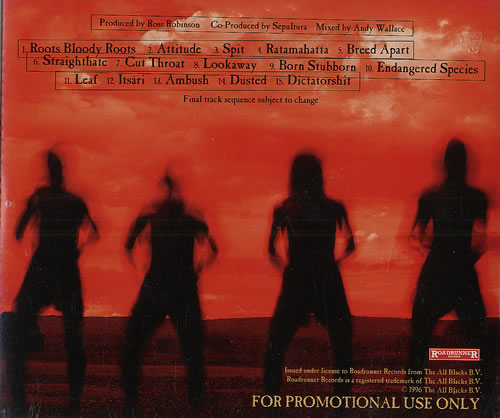Sepultura Roots CD album (CDLP) US SEPCDRO369755