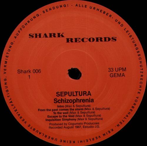 Sepultura Schizophrenia - EX vinyl LP album (LP record) German SEPLPSC649634