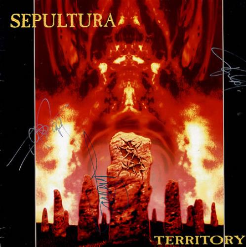 Sepultura Territory - AUTOGRAPHED 12" vinyl single (12 inch record / Maxi-single) Brazilian SEP12TE318715