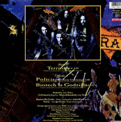 Sepultura Territory - AUTOGRAPHED 12" vinyl single (12 inch record / Maxi-single) Brazilian SEP12TE318715