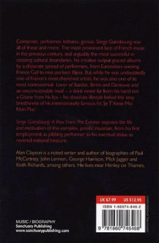 Serge Gainsbourg A View From The Exterior book UK GNSBKAV409763
