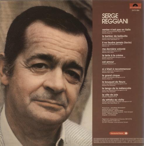 Serge Reggiani Serge Reggiani vinyl LP album (LP record) Canadian XF6LPSE889182