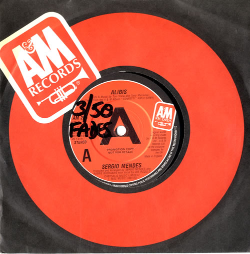 Sergio Mendes Alibis 7" vinyl single (7 inch record / 45) UK RGM07AL560323