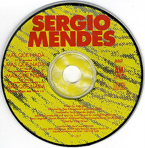 Sergio Mendes Mas Que Nada CD single (CD5 / 5") US RGMC5MA352219