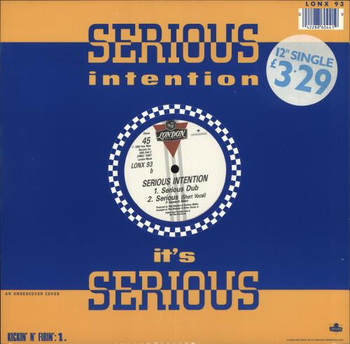 Serious Intention Serious 12" vinyl single (12 inch record / Maxi-single) UK NI712SE726406