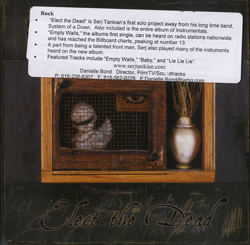 Serj Tankian Elect The Dead 2 CD album set (Double CD) US SRJ2CEL422091