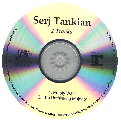 Serj Tankian Empty Walls CD-R acetate US SRJCREM428610