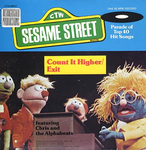 Sesame Street Count It Higher / Exit 7" vinyl single (7 inch record / 45) US S9S07CO363851