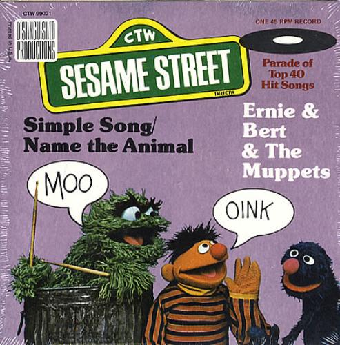 Sesame Street Simple Song - Name The Animal 7" vinyl single (7 inch record / 45) US S9S07SI363831