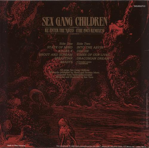 Sex Gang Children Re-Enter The Abyss (The 1985 Remixes) vinyl LP album (LP record) UK SGCLPRE864186