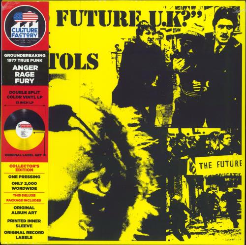 Sex Pistols "No Future U.K?" - Yellow & Black Vinyl - Sealed vinyl LP album (LP record) US SEXLPNO781672