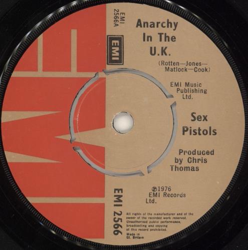Sex Pistols Anarchy In The U.K. - 1st + Original Black Sleeve 7" vinyl single (7 inch record / 45) UK SEX07AN91103