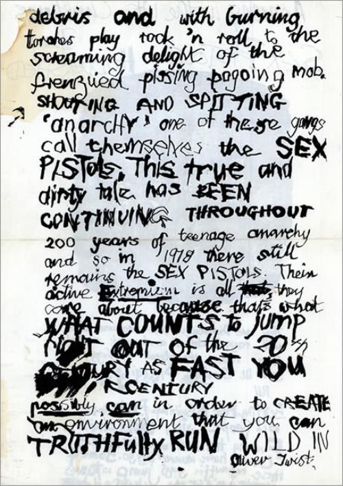 Sex Pistols Anarchy In The UK - Christmas Day Huddersfield poster UK SEXPOAN481673