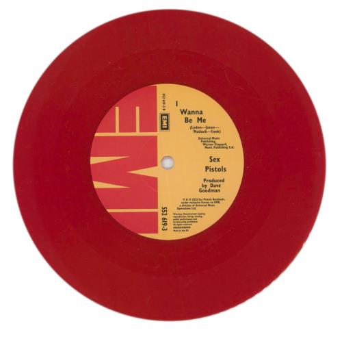 Sex Pistols Anarchy In The UK - Red Vinyl + Numbered 7" vinyl single (7 inch record / 45) UK SEX07AN865466