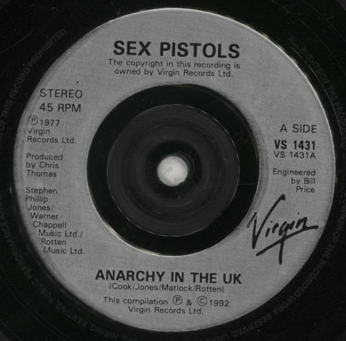 Sex Pistols Anarchy In The UK 7" vinyl single (7 inch record / 45) UK SEX07AN84904