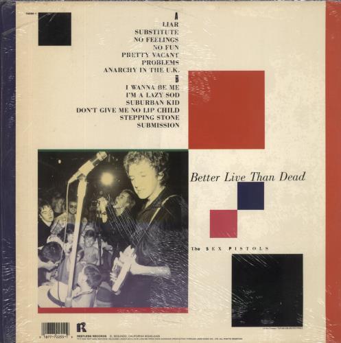 Sex Pistols Better Live Than Dead vinyl LP album (LP record) US SEXLPBE859855