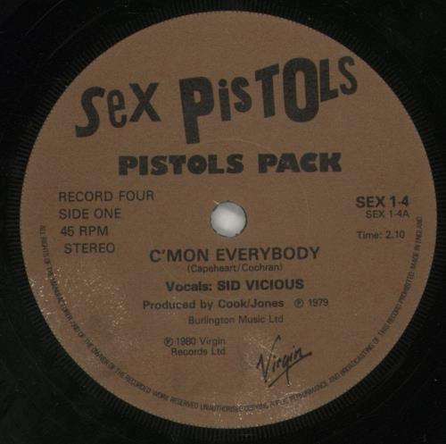 Sex Pistols C'Mon Everybody 7" vinyl single (7 inch record / 45) UK SEX07CM274055
