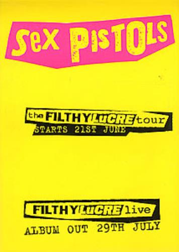 Sex Pistols Filthy Lucre - Handbill Sticker handbill UK SEXHBFI102817