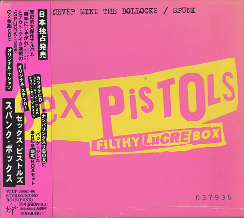 Sex Pistols Filthy Lucre Box CD Album Box Set Japanese SEXDXFI494251