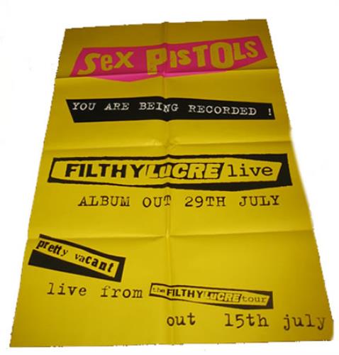 Sex Pistols Filthy Lucre poster UK SEXPOFI72423