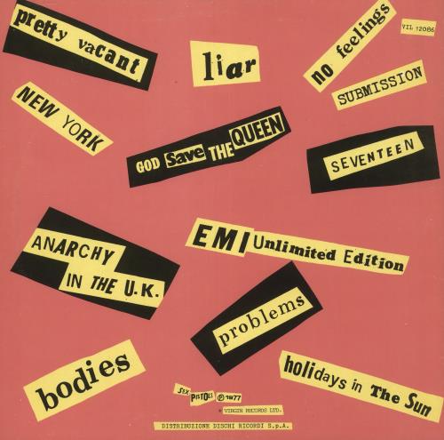 Sex Pistols Never Mind The Bollocks - First Issue vinyl LP album (LP record) Italian SEXLPNE552628