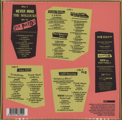 Sex Pistols Never Mind The Bollocks Here's The Sex Pistols CD Album Box Set UK SEXDXNE686890